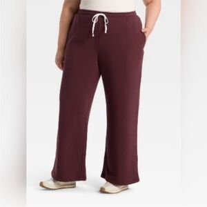 Grayson Threads Burgundy Wide Leg Pants